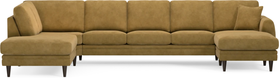 Eden - 3-sits soffa med divan vänster och schäslong höger - Gul