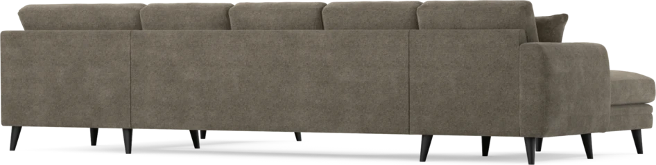 Eden - 3-sits soffa med schäslong vänster och divan höger - Brun