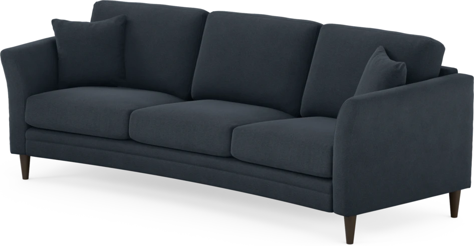 Eden - 3-sits soffa svängd - Blå