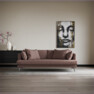 Harper - 3-sits soffa, hel dyna - Rosa
