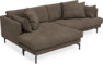 Harper - 4-sits med schäslong XL vänster - Brun