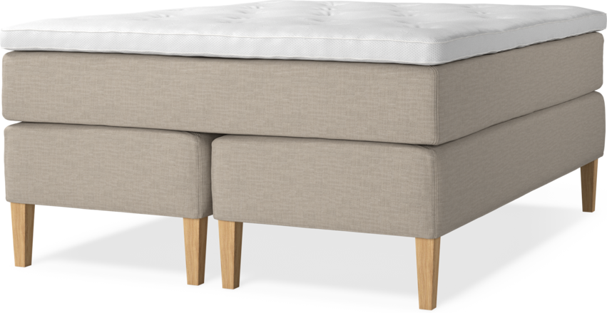 Delux Dream - Kontinentalsäng, dubbelsäng med bäddmadrass - Beige