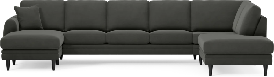 Eden - 3-sits soffa med schäslong vänster och divan höger - Grå