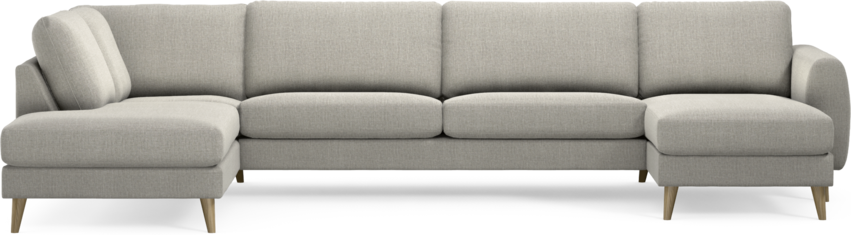 Bridge - 3-sits soffa med divan vänster och schäslong höger - Grå