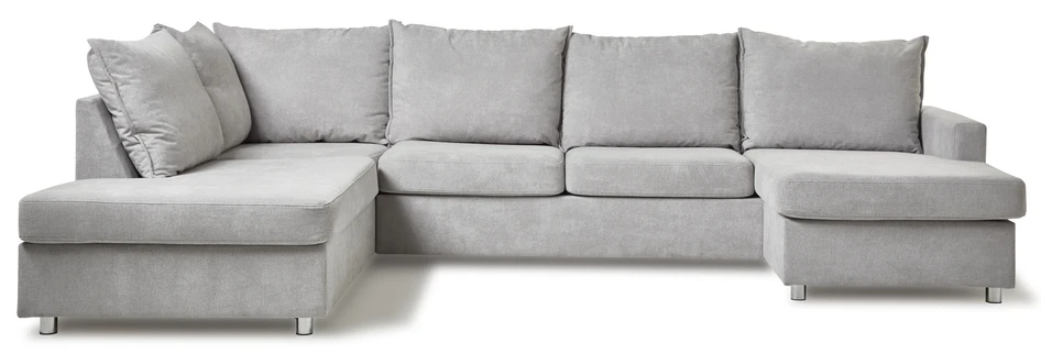 Dallas - 3-sits soffa med divan vänster och schäslong höger - Grå