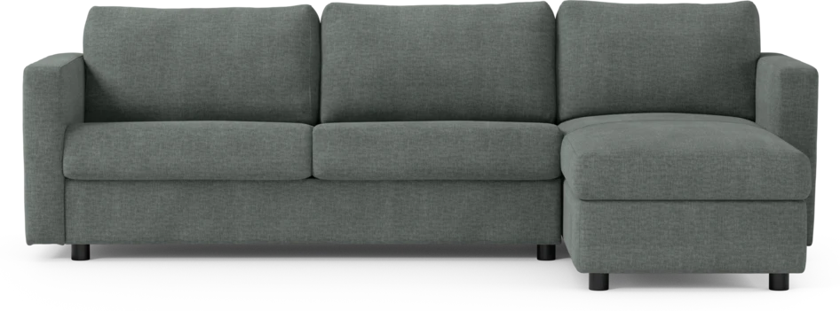 Lindö - Bäddsoffa 2,5-sits med schäslong, vändbar - Grå