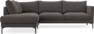 Impression Delux - 3-sits soffa med divan vänster - Grå