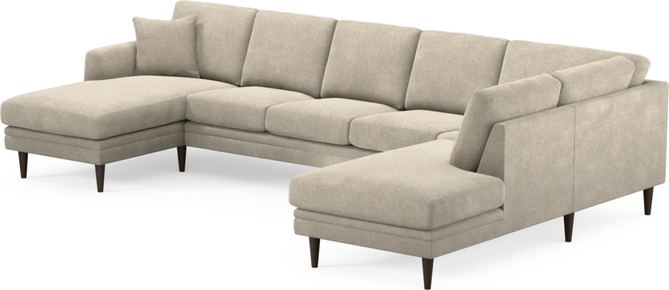 Eden - 3-sits soffa med schäslong vänster och divan höger - Beige