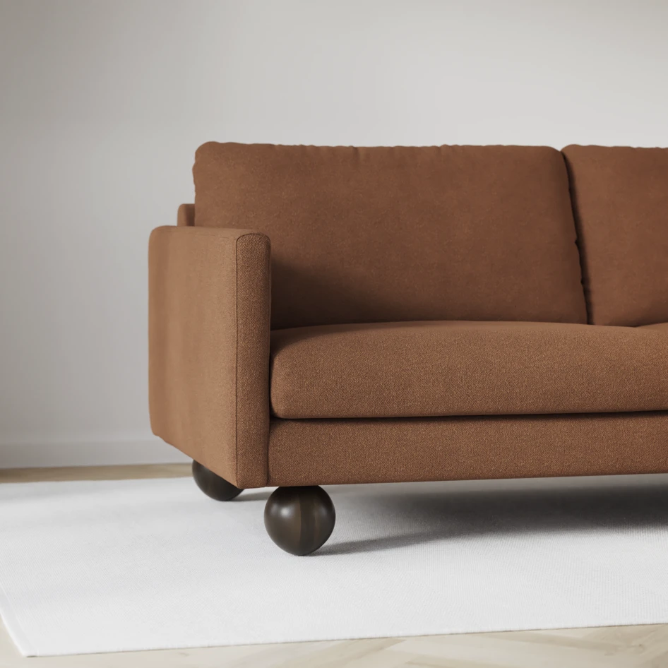 Madison Lux - 2-sits soffa med divan vänster och schäslong höger - Brun
