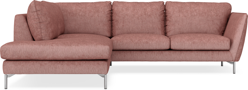 Madison - 2-sits soffa med divan vänster - Röd