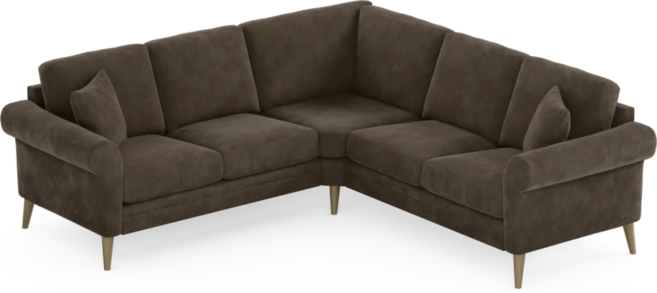 Eden - Hörnsoffa, 2+2-sits - Brun
