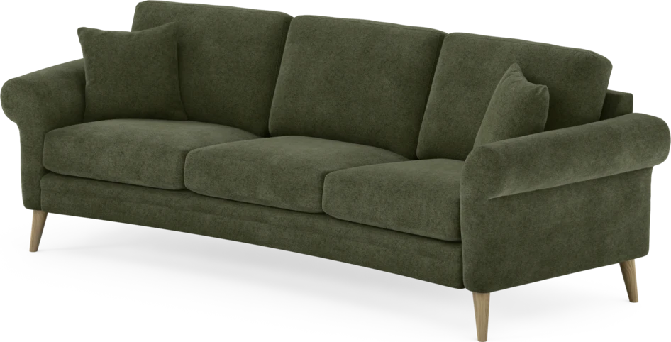 Eden - 3-sits soffa svängd - Grön