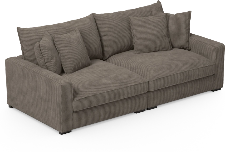 Rossi - 3-sits soffa - Brun