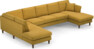 Eden - 3-sits soffa med divan vänster och schäslong höger - Gul