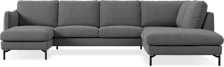 Madison Lux - 2-sits soffa med schäslong vänster och divan höger - Grå