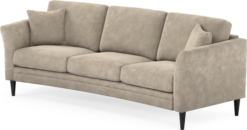 Eden - 3-sits soffa svängd - Beige