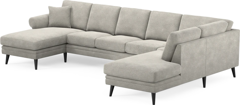 Eden - 3-sits soffa med schäslong vänster och divan höger - Grå