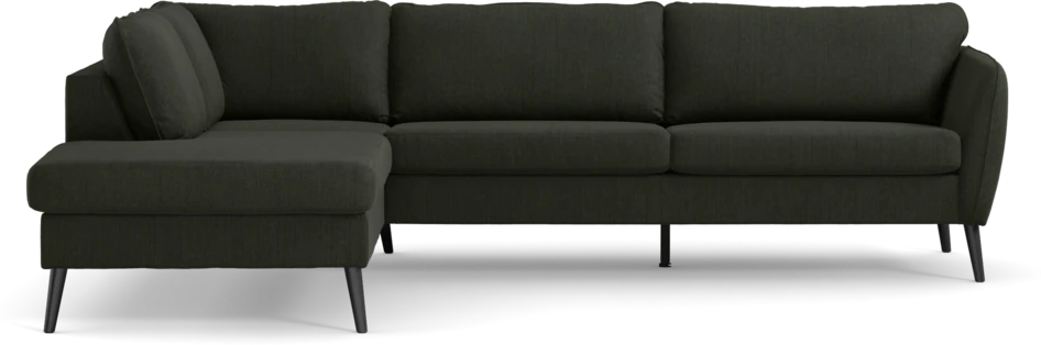 County - 2,5-sits soffa med divan vänster - Grön