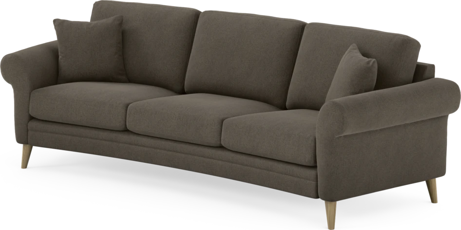 Eden - 3-sits soffa svängd - Brun