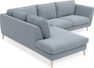 Madison - 2-sits soffa med divan vänster - Blå