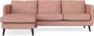 Madison Lux - 2-sits soffa med schäslong vänster - Röd