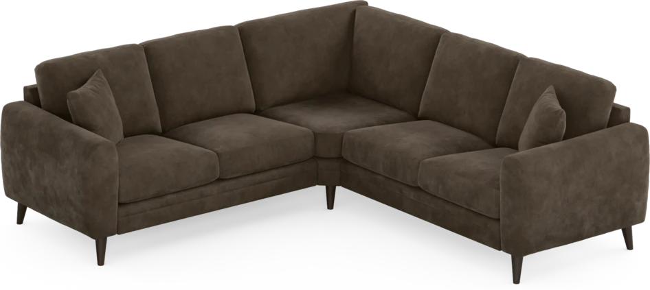 Eden - Hörnsoffa, 2+2-sits - Brun