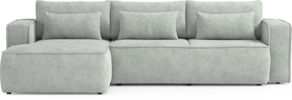 Ide - Bäddsoffa 3-sits med schäslong vänster - Blå