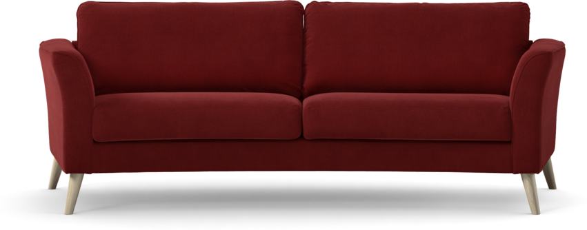 Bridge - 3-sits soffa svängd - Röd