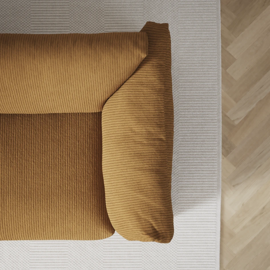 Cherrie Klädsel - Klädsel till 3-sits soffa med divan höger - Gul