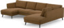 Madison Lux - 2-sits soffa med schäslong vänster och divan höger - Brun