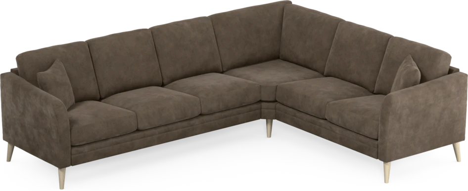 Eden - Hörnsoffa, 3+2-sits - Brun
