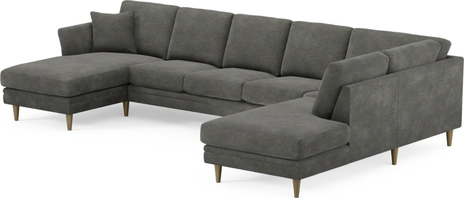 Eden - 3-sits soffa med schäslong vänster och divan höger - Grå