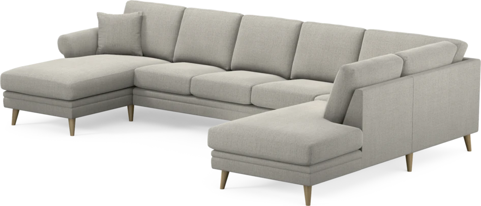 Eden - 3-sits soffa med schäslong vänster och divan höger - Grå