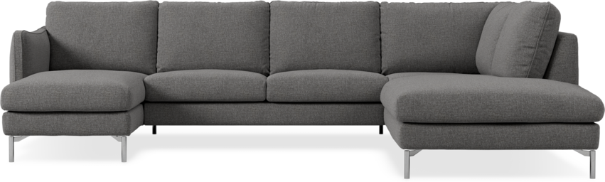 Madison Lux - 2-sits soffa med schäslong vänster och divan höger - Grå
