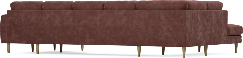 Eden - 3-sits soffa med divan vänster och schäslong höger - Röd