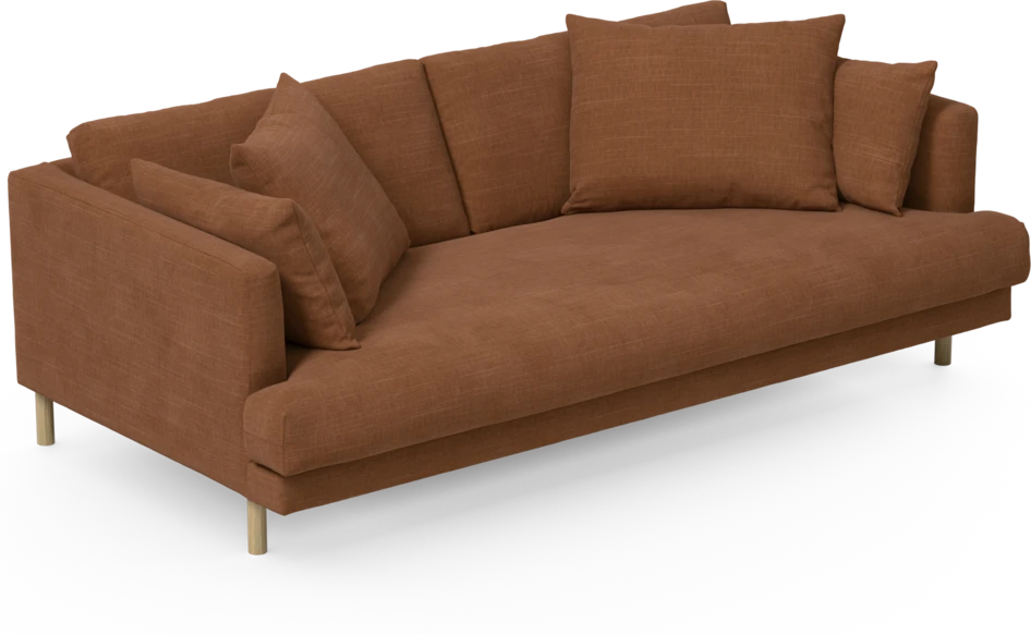 Harper - 3-sits soffa, hel dyna - Orange