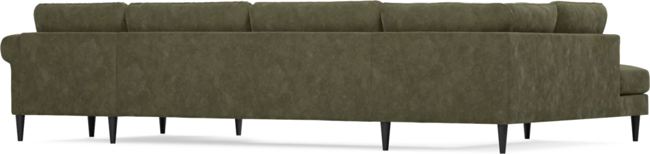 Bridge - 3-sits soffa med divan vänster och schäslong höger - Grön