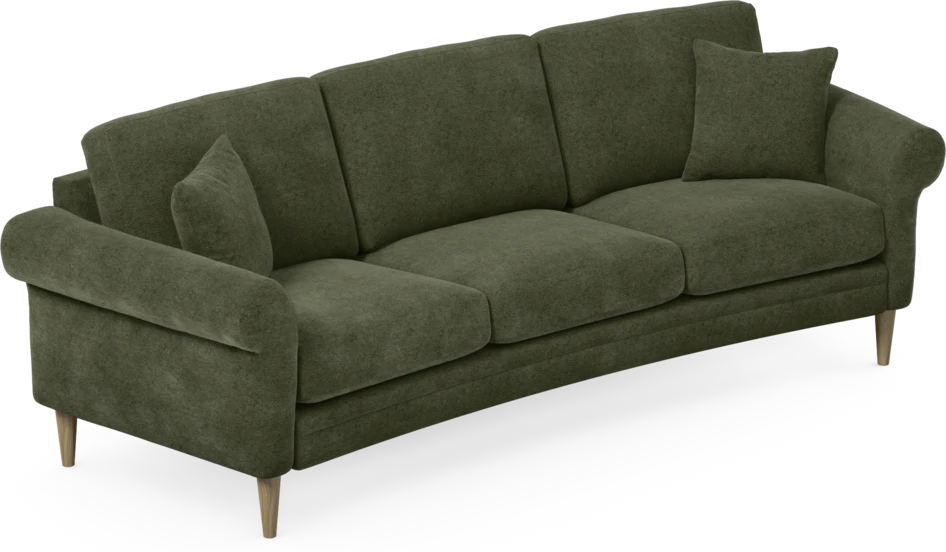 Eden - 3-sits soffa svängd - Grön