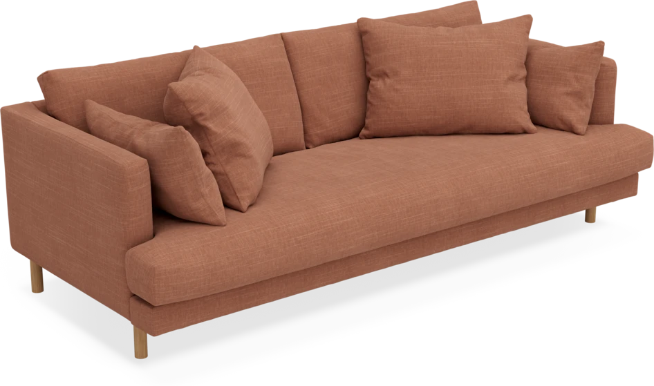 Harper - 3-sits soffa, hel dyna - Orange