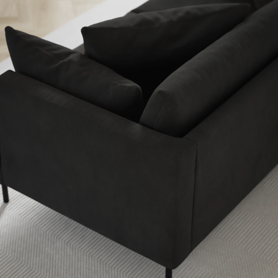 Harper - 3-sits soffa med divan höger - Grå