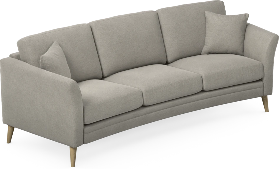 Eden - 3-sits soffa svängd - Grå