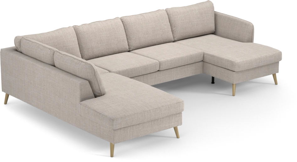 County - 3-sits soffa med divan vänster och schäslong höger - Beige