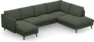 Madison Lux - 2-sits soffa med schäslong vänster och divan höger - Grön