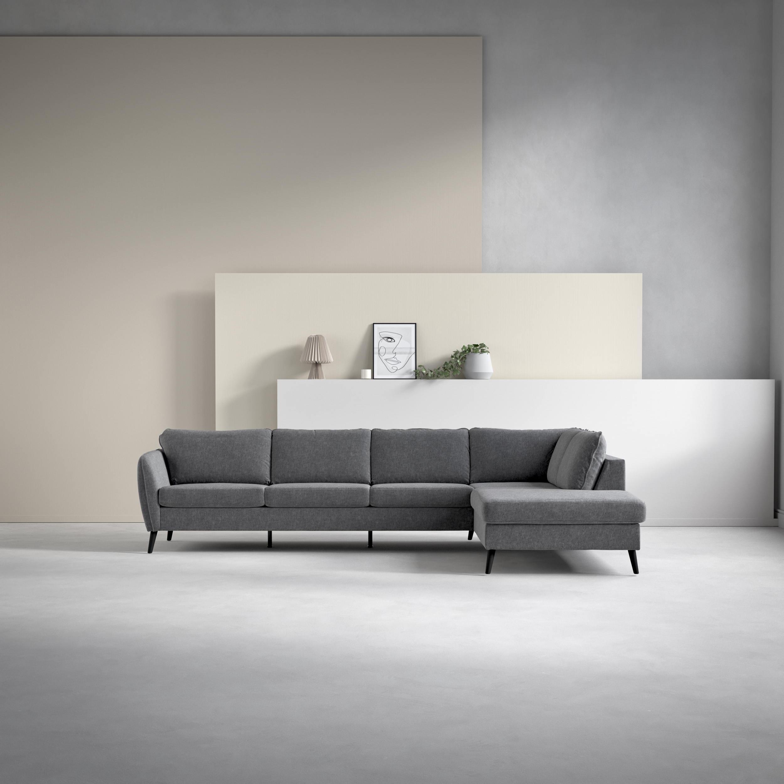 County - 3-sits soffa med divan höger - inspiration