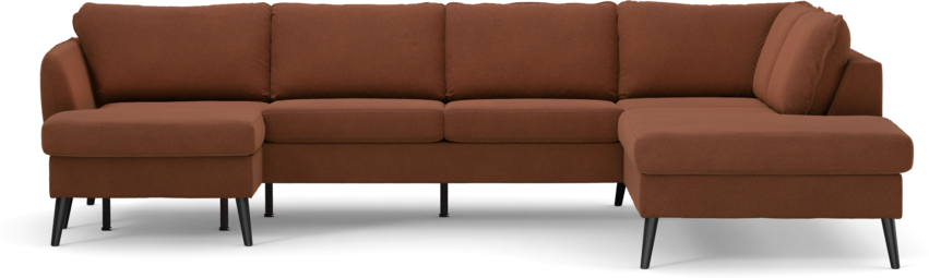 County - 3-sits soffa med schäslong vänster och divan höger - Orange