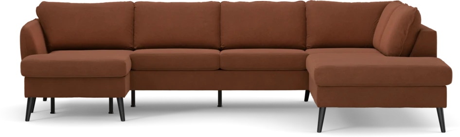 County - 3-sits soffa med schäslong vänster och divan höger - Orange