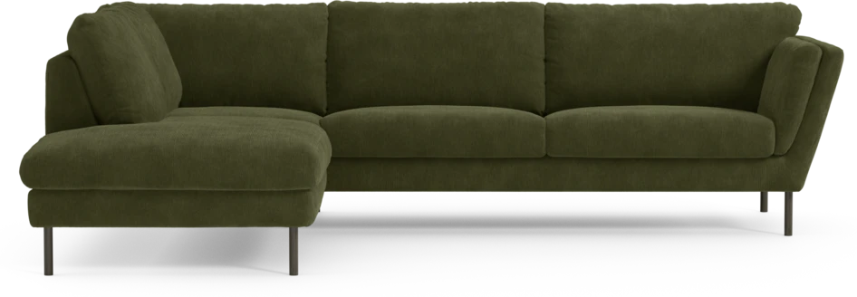 Madison Lux - 3-sits soffa med divan vänster - Grön