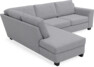 Friday - 2,5-sits soffa med divan vänster - Grå