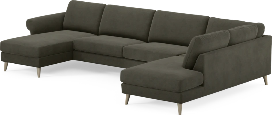 Bridge - 3-sits soffa med schäslong vänster och divan höger - Grå