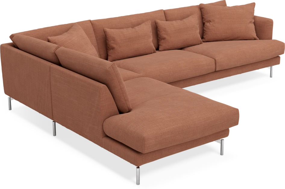 Harper - 3-sits soffa med divan vänster - Orange